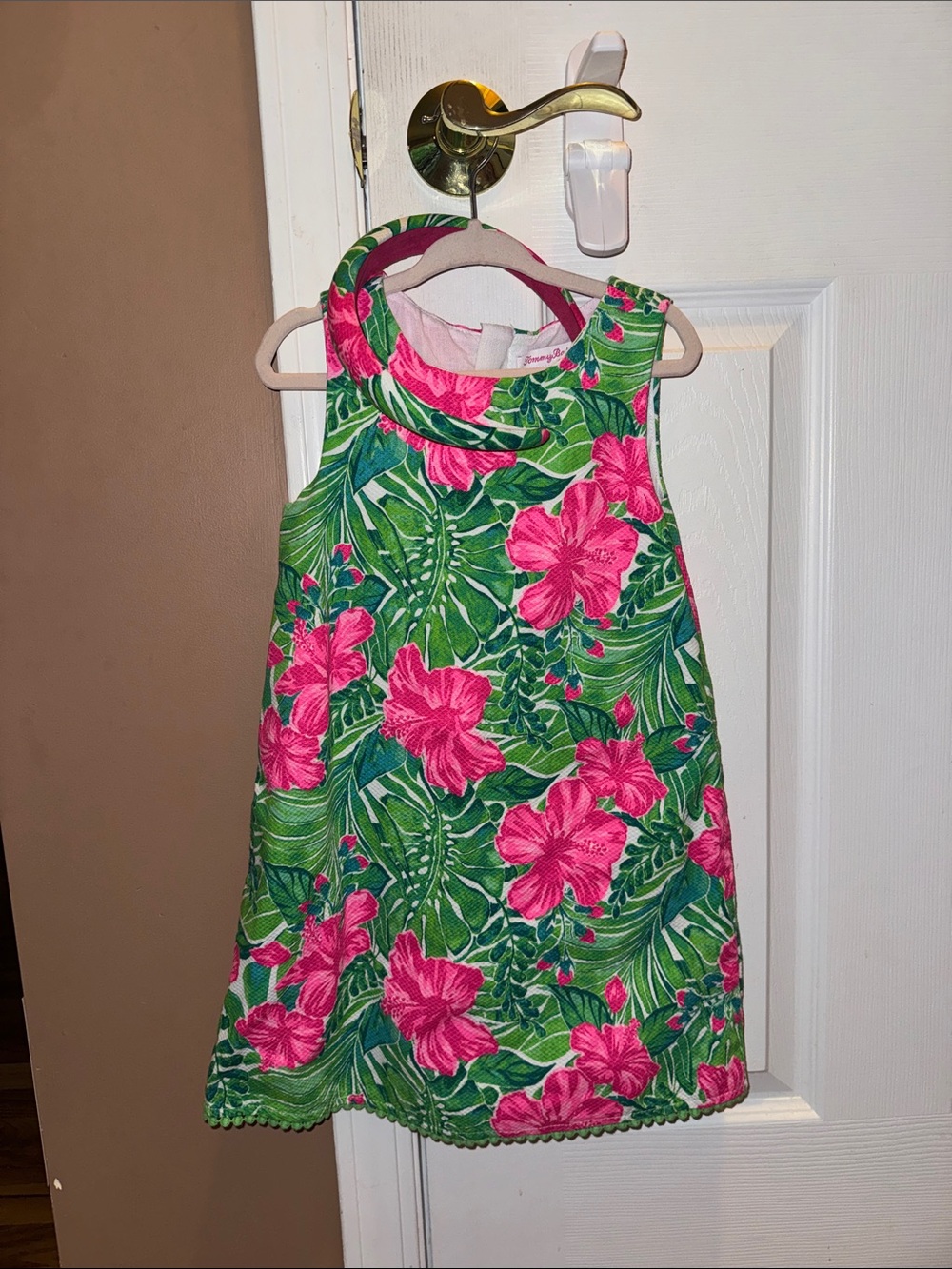 Tommy Bahama Girls Tropical Tank Dress - Pink & Green Floral
